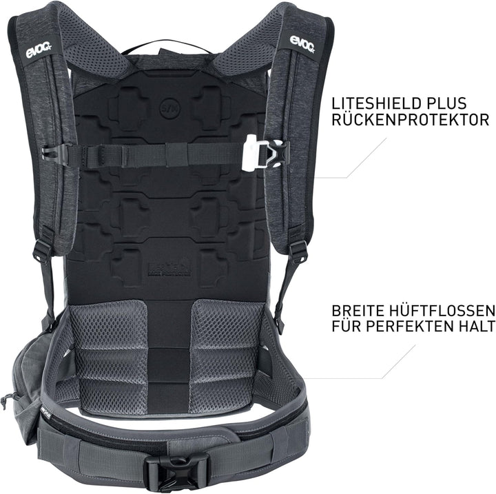 EVOC TRAIL PRO Protektor Rucksack für Trailriding & Renneinsätze (10l, 16l oder 26l, Grössen: S/M &