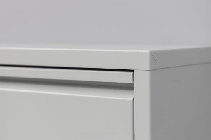furni24 Schuhschrank, 5 Klappen, Metall, 10–14 Paar, wandmontierbar, vormontiert – Grau 5 Klappen Gr