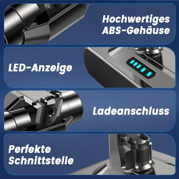V10 Akku für Dyson V10, Akku für V 10 Absolute Animal Motorhead Fluffy Extra Cyclone Staubsauger