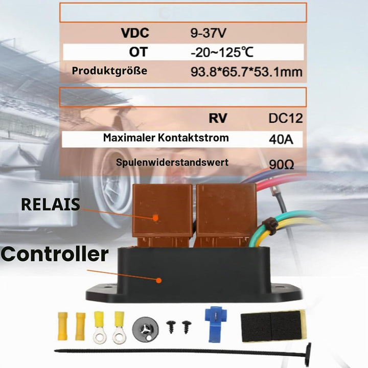 Digitaler Thermatischer Lüfterschaltersatz, 12V 24V Einstellbare Temperatur, Digitaler Kühlerlüfter-
