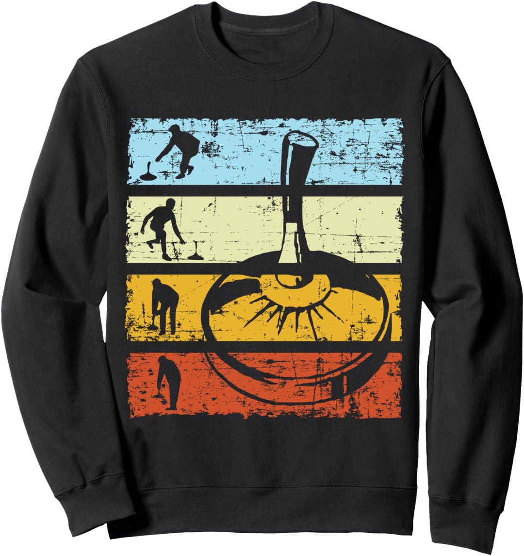 Stockschiessen Stocksport Eisstockschiessen Retro Vintage Sweatshirt