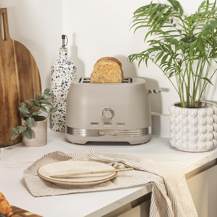 Salter Rise 2-Scheiben-Toaster – 800 W, 7 Bräunungsstufen, breite Schlitze, Hochhebe-Auswurf, heraus