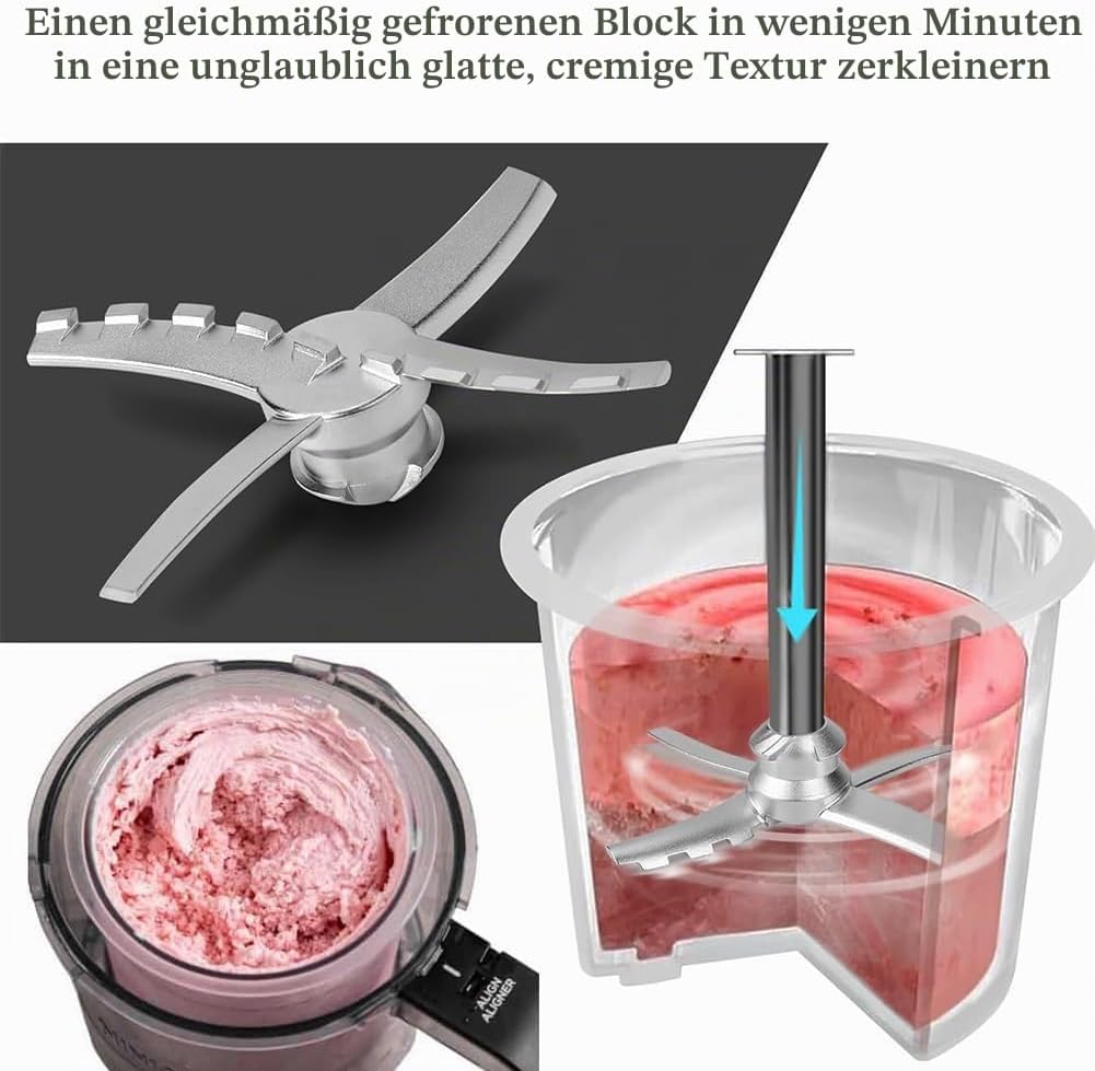 Klinge Ersatzteile Kompatibel mit Ninja CREAMi Eismaschine Dessertmaschine NC300EU, Paddel Ersatzmes