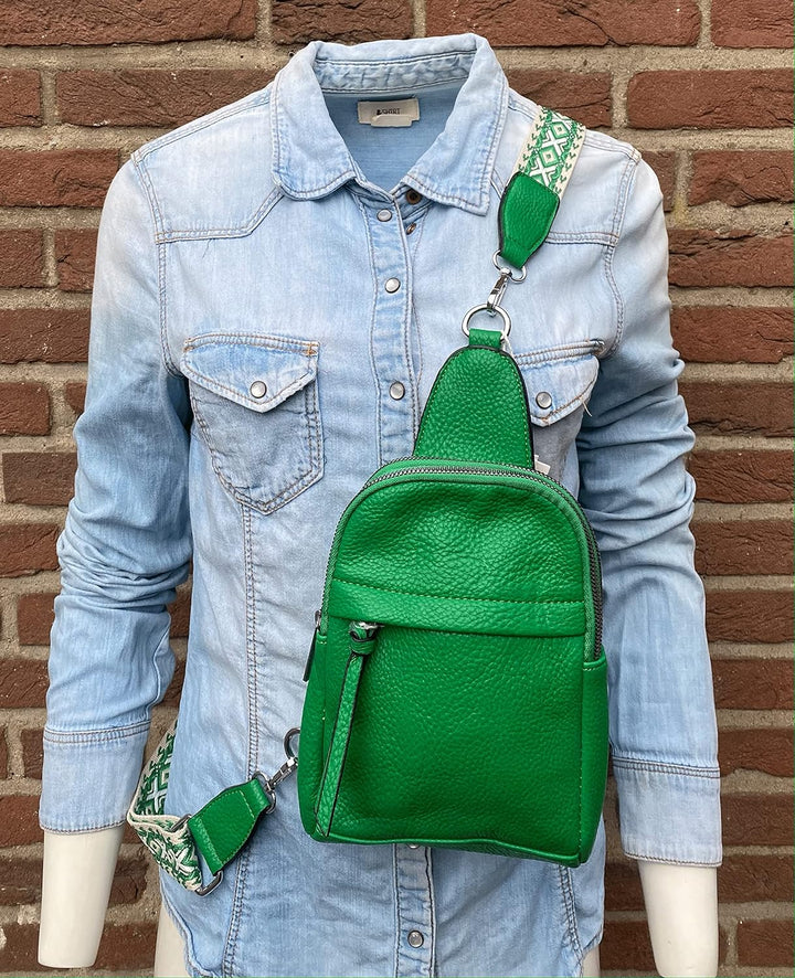 stylx Sling Bag Brusttasche, Crossbody Umhängetasche Damen veganes Leder,Schultertasche Schulterruck
