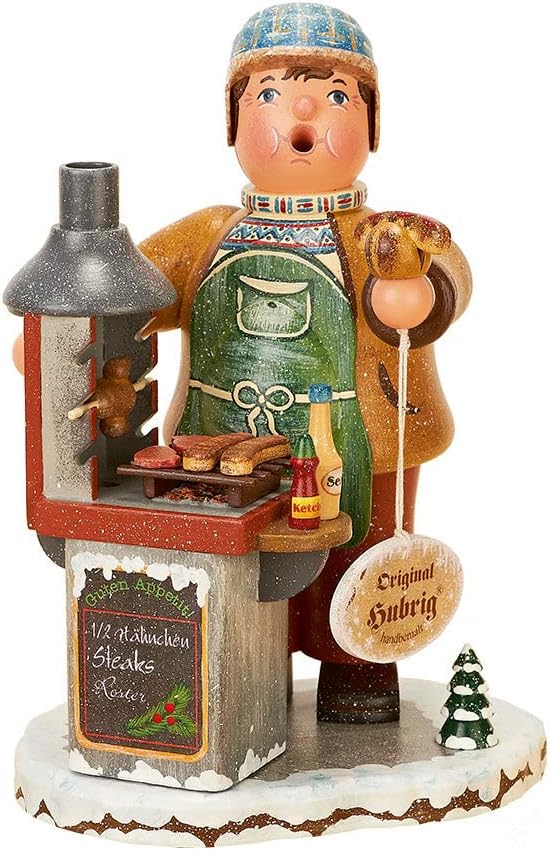 Hubrig Volkskunst - Winterkinder Räuchermann Grillmeister 20cm - Neuheit 2011 Erzgebirge