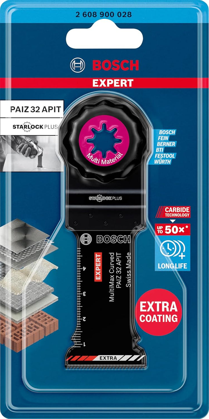 Bosch Professional 1x Sägeblatt Expert MultiMax PAIZ 32 APIT (für Edelstahlbleche, Breite 32 mm, Zub