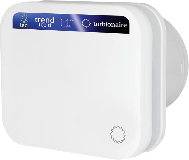 Turbionaire TREND 100 SL Badlüfter mit LED-Frontpanel 7W 5000K, 100 mm Abluftventilator, 33 dB leise