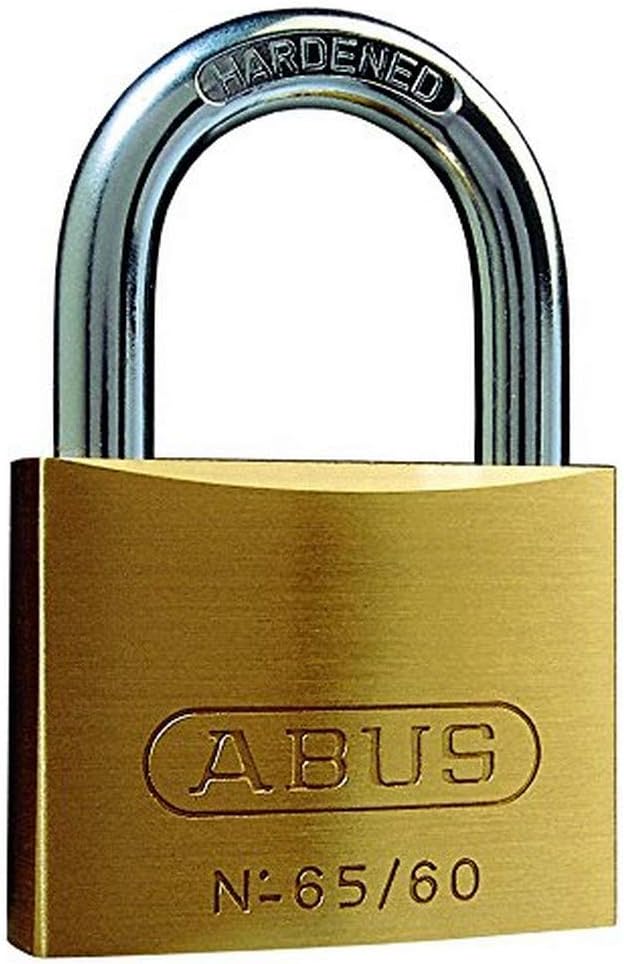ABUS Vorhängeschloss Messing 65/60 - Kellerschloss, Spindschloss u. v. m.- Messing-Schlosskörper - g