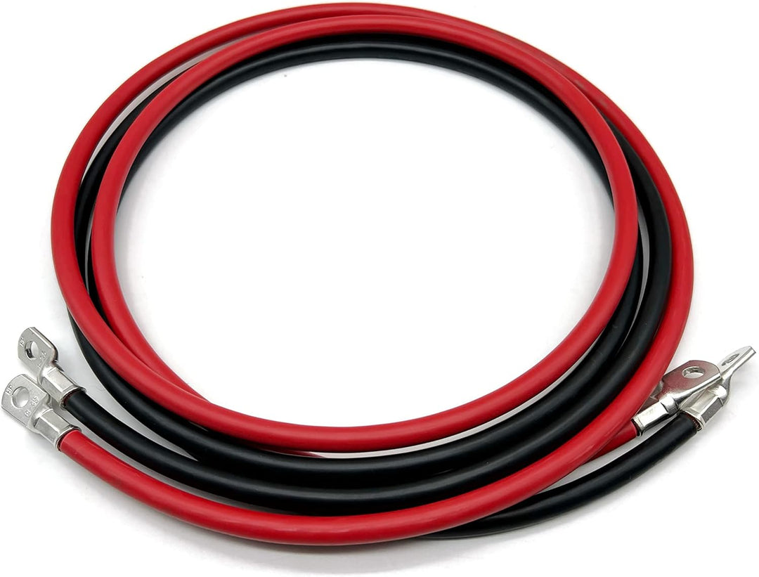 Exoda Batteriekabel Set 35 mm² 200 cm M8 flexible Kabelschuhe geeignet für Auto Boot Motorrad Lkw bi