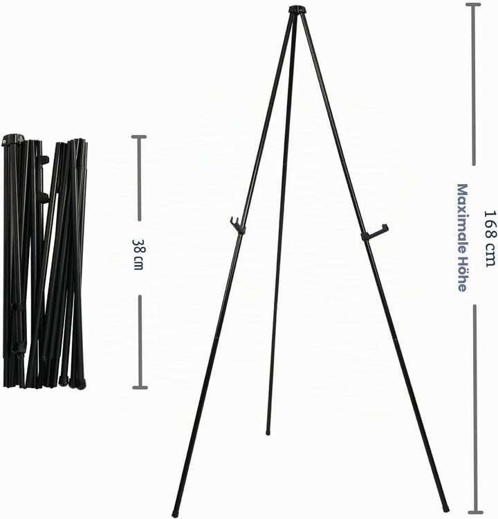 Staffelei 168cm Schwarz Metall Poster Staffelei Ständer Verstellbare Künstler Boden Staffeleien Stat