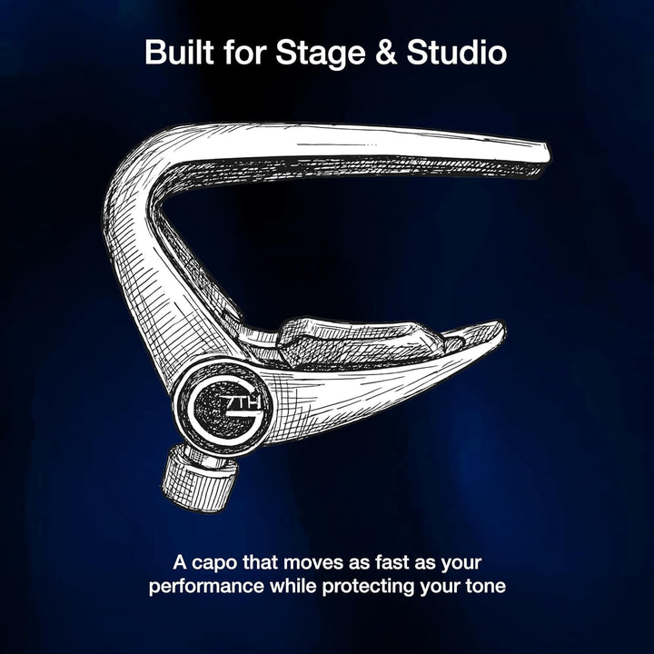G7th C31010 Newport Capo Acoustic silver Newport, Western-/Akustikgitarre silber Single, Newport, We