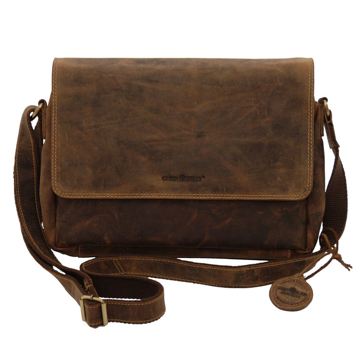 Greenburry VINTAGE 1731-25 A4 Leder Umhängetasche Messenger Schultertasche - by ModaStore de