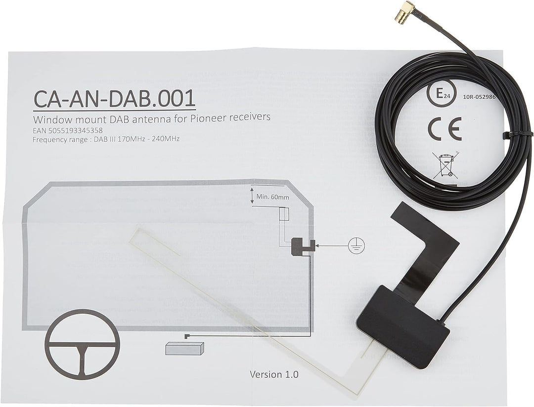Pioneer SPH-20DABAN inkl. DAB Antenne, 1DIN Autoradio mit RDS und DAB+, Bluetooth, USB für MP3, WMA,