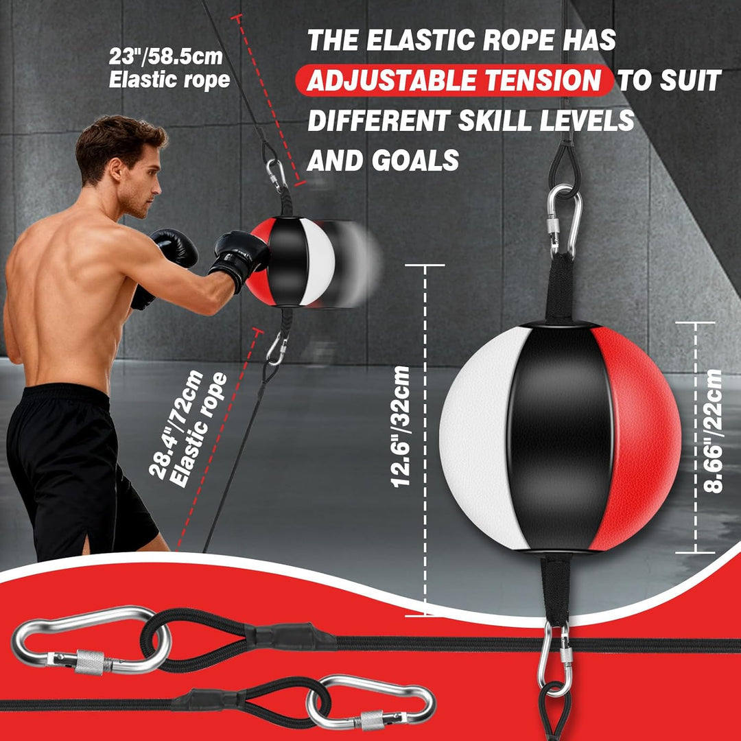YORWHIN Türboxsack, Boxen Doppelendball, Boxtrainingsset ohne Wandmontage mit Bungee Schnur und Tele
