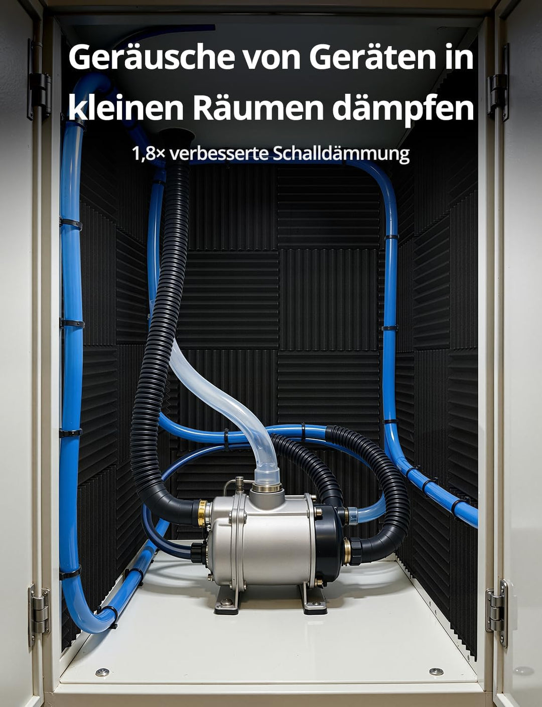 Kuchoow Schallschutz Akustikschaumstoff Wand mit Dämmung Schweres Vinyl, 8 Stück Selbstklebend Akust