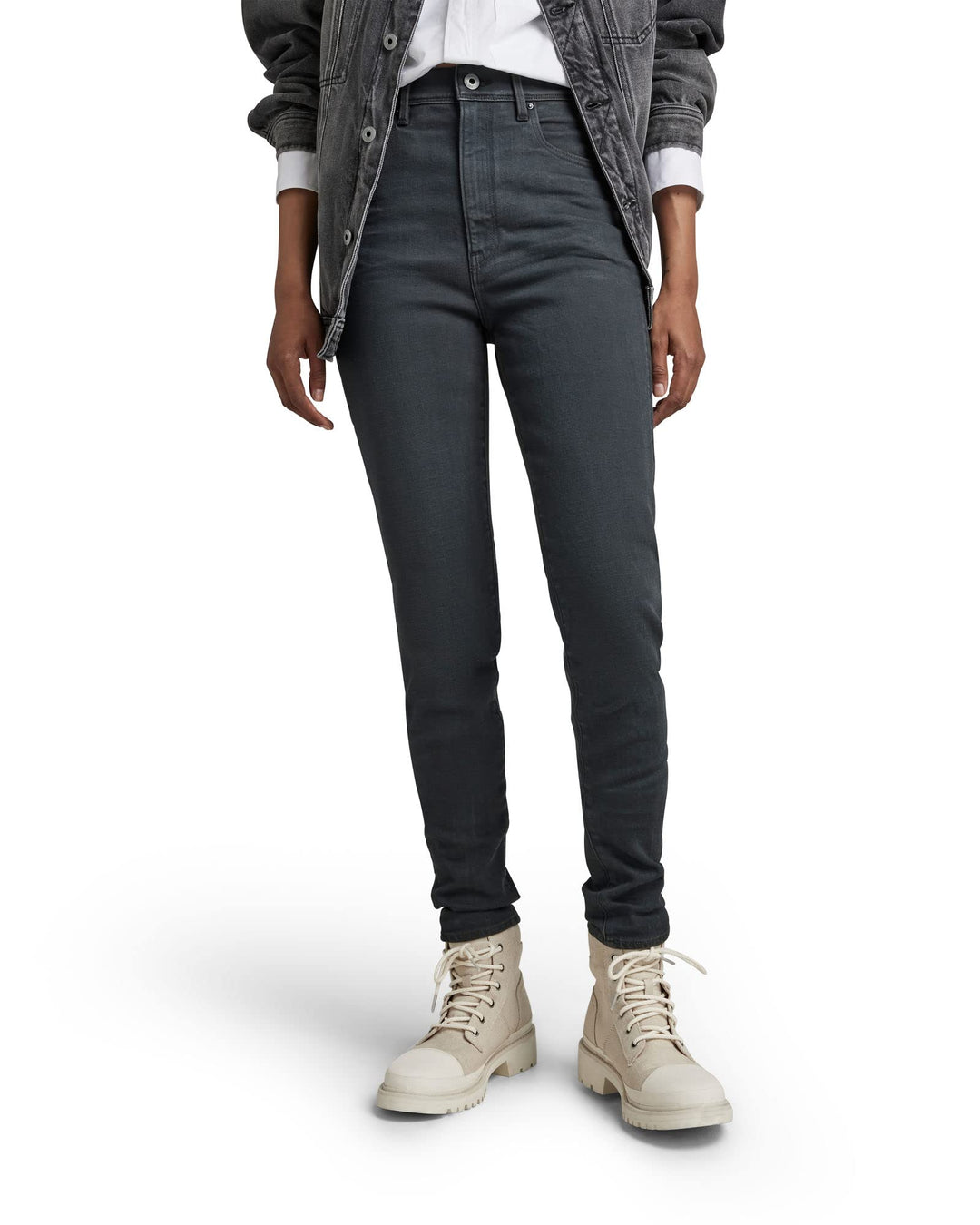 G-STAR Damen Kafey Ultra High Skinny Jeans 29W / 34L Grau (Worn in Tornado D15578-d185-d353), 29W /