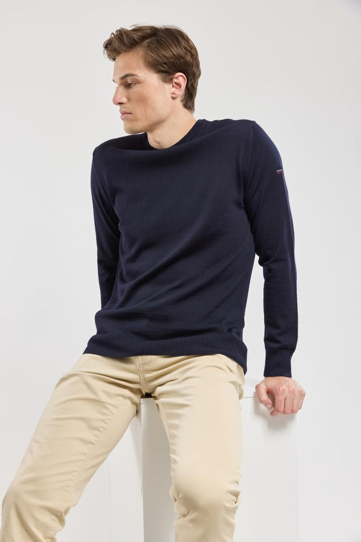 Armor-lux Men's Pullover Mit Rundhalsausschnitt Damgan Aus Merinowolle Sweater M Schiff., M Schiff.