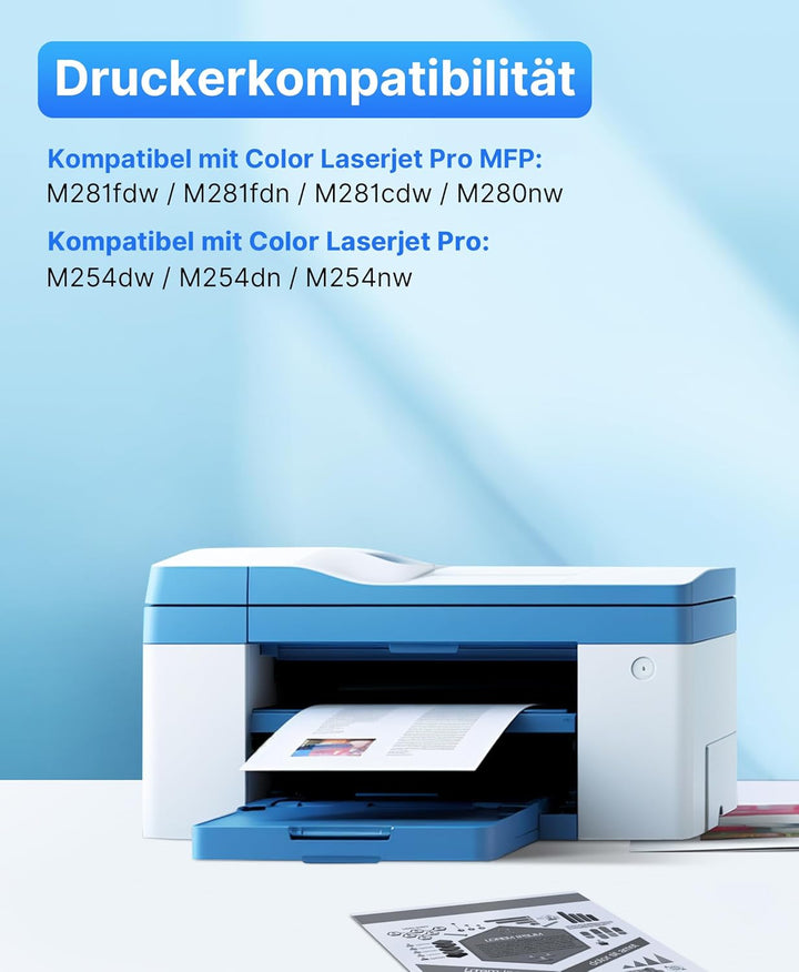 SODFACE 203A Kompatibel für HP 203X 203A Toner Set für Color Laserjet Pro MFP M281fdw M281fdn M280nw