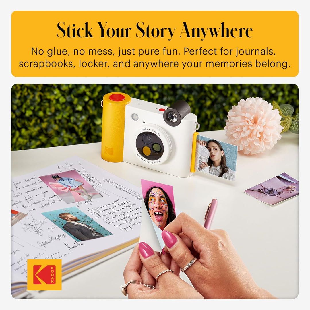 Kodak Smile+ 2-in-1 Digitale Sofortbildkamera & Bluetooth Fotodrucker Starterpaket + Tragetasche + Z