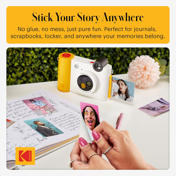 Kodak Smile+ 2-in-1 Digitale Sofortbildkamera & Bluetooth Fotodrucker Starterpaket + Tragetasche + Z