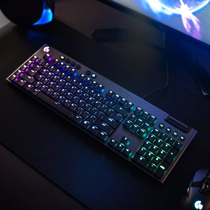 Logitech G815 mechanische Gaming-Tastatur, Taktiler GL-Tasten-Switch mit flachem Profil, LIGHTSYNC R