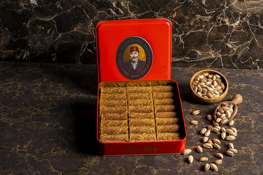 Hafiz Mustafa 1864 Istanbul Baklava Gebäckdose – Gebackene Baklava Dessertsnacks aus frischen Phyllo