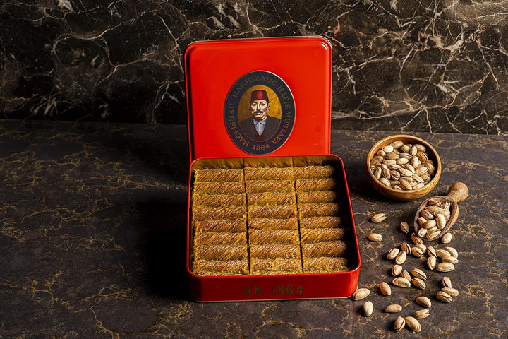 Hafiz Mustafa 1864 Istanbul Baklava Gebäckdose – Gebackene Baklava Dessertsnacks aus frischen Phyllo