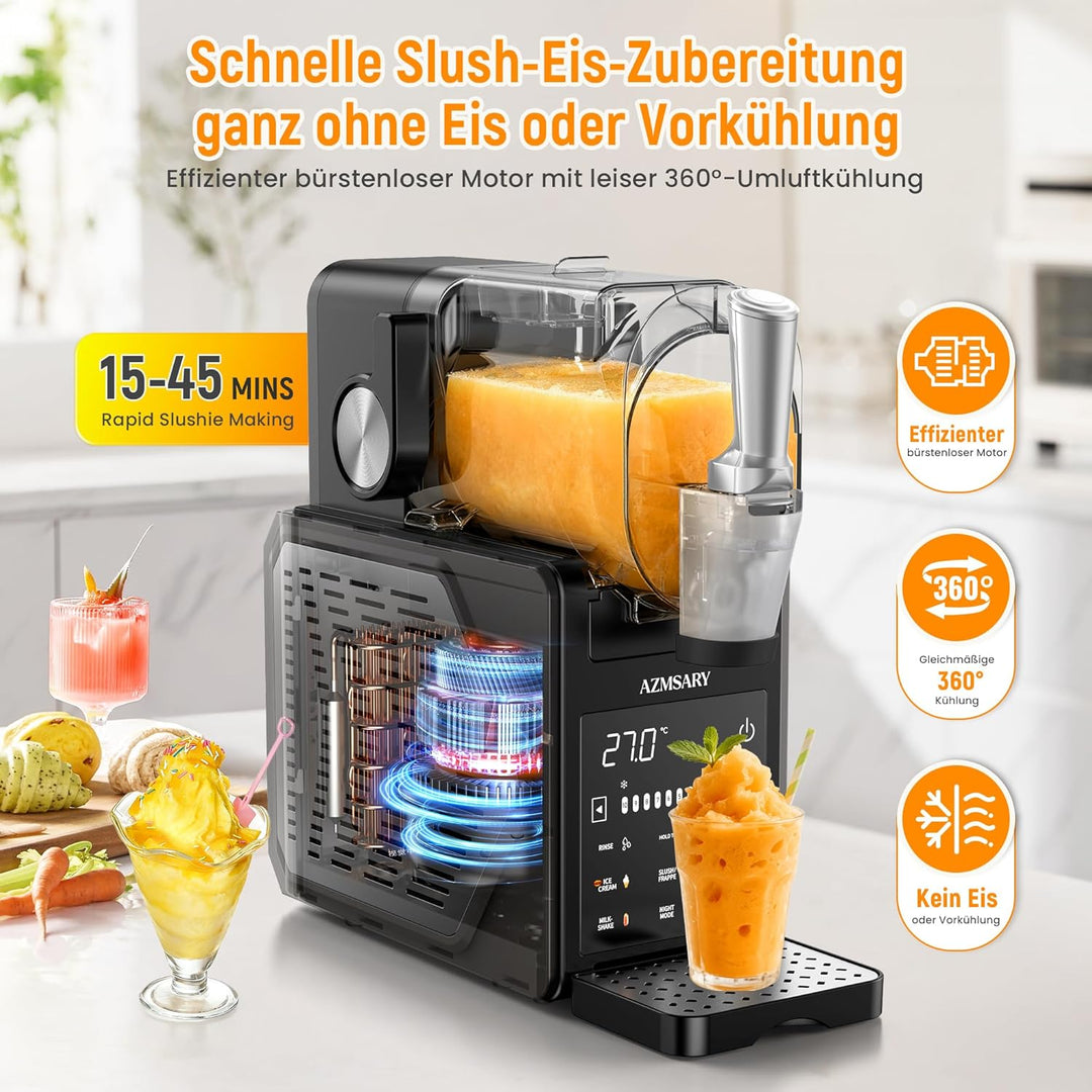 Slush Maschine – 2,5 L Eismaschine & Slushie Maschine für Zuhause, mit LED-Display, 6 voreingestellt