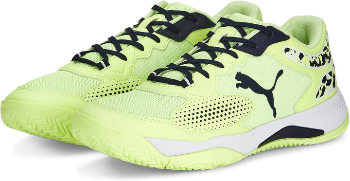 PUMA Herren Solarcourt RCT Fussballschuh 40 EU Fast Yellow Puma Navy Puma White, 40 EU Fast Yellow P