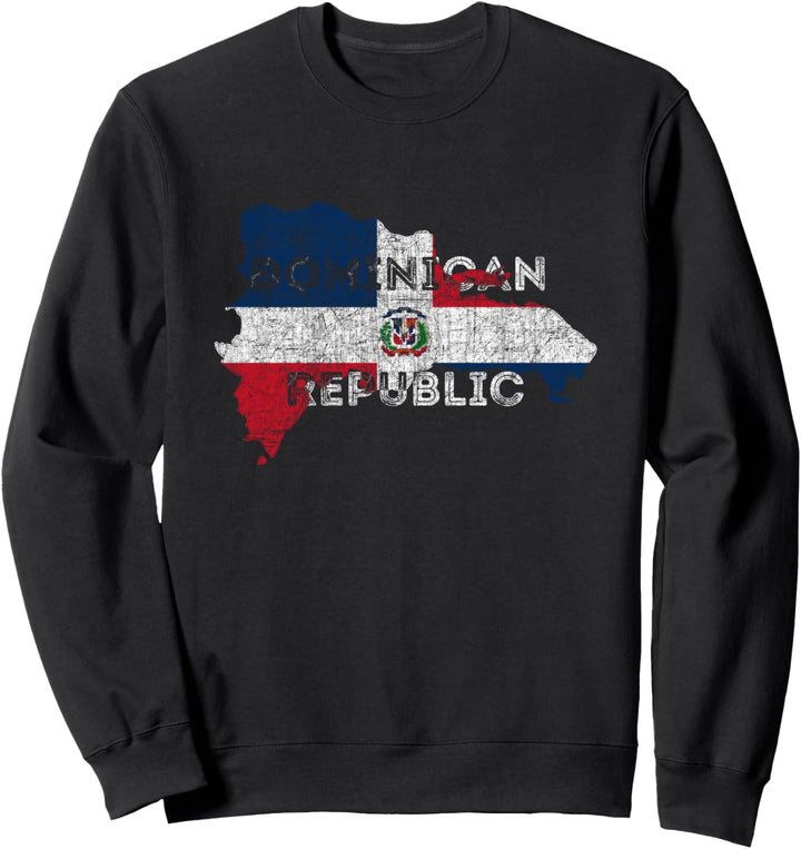 Dominikanisch Karte und Flagge - Verzweifelt Dominican Sweatshirt