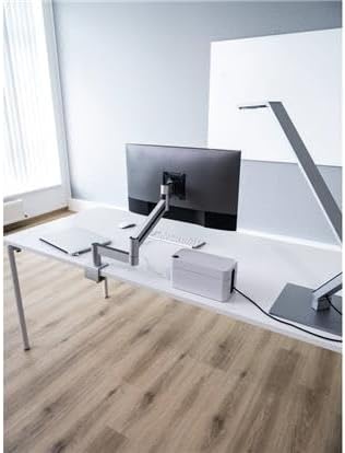 Durable Monitor Halterung mit Tischklemme, flexibler Schwenkarm 360° drehbar, für VESA Bildschirme 2