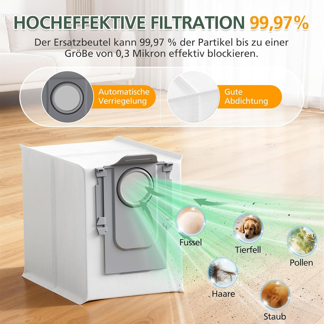 isinlive 26 Stück Zubehör Ersatzteile für Roborock Qrevo Pro/Qrevo S/Qrevo MaxV Saugroboter, 2 Rolle