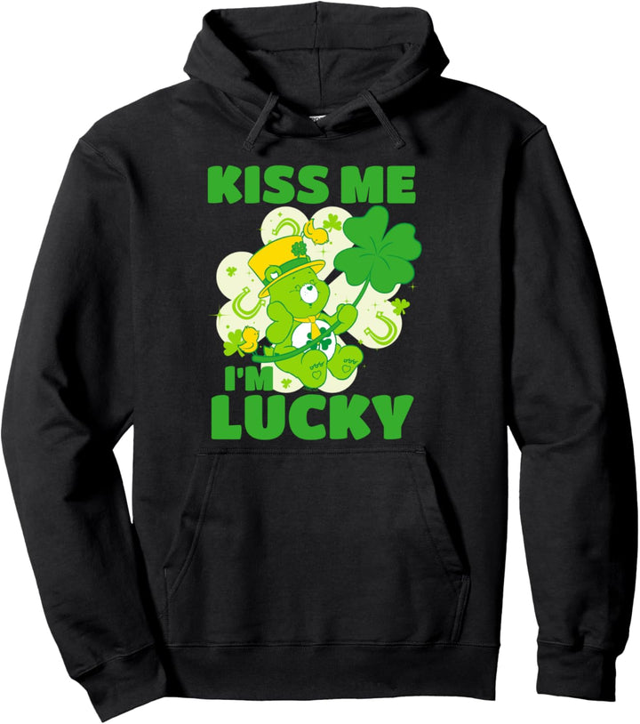 Care Bears Kiss Me I'm Lucky Good Luck Bear Pullover Hoodie