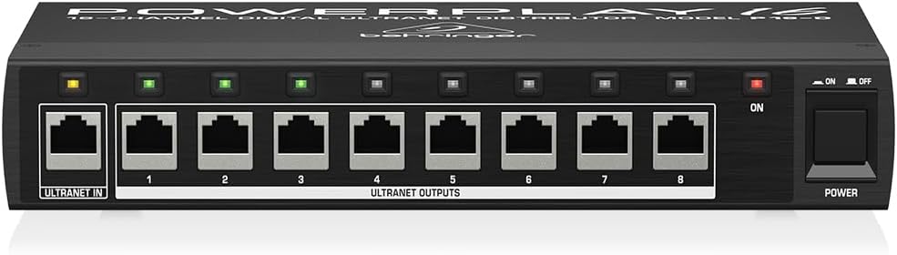 Behringer POWERPLAY P16-D 16-Kanal-Digital-ULTRANET-Verteiler POWERPLAY P16-D Distribution Hub, POWE