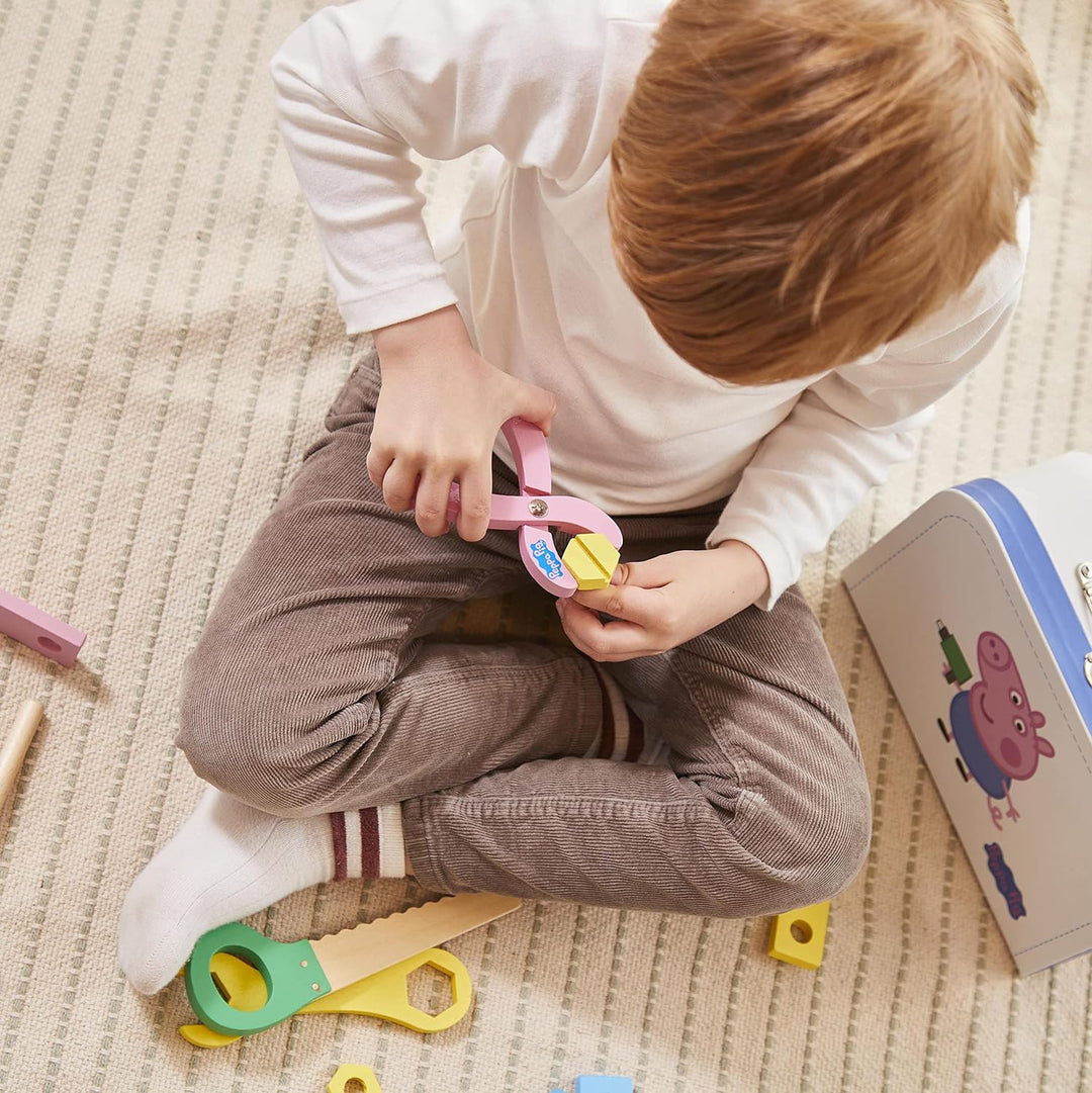 Barbo Toys - Peppa Pig Kinder Werkzeugkoffer - Spielzeug ab 3 Jahre - Kinderrollenspiel - Kinder Wer