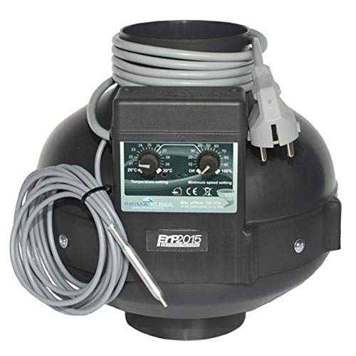 Prima Klima Rohrventilator Temperatur- und Drehzahl gesteuert 280cbm / 100mm
