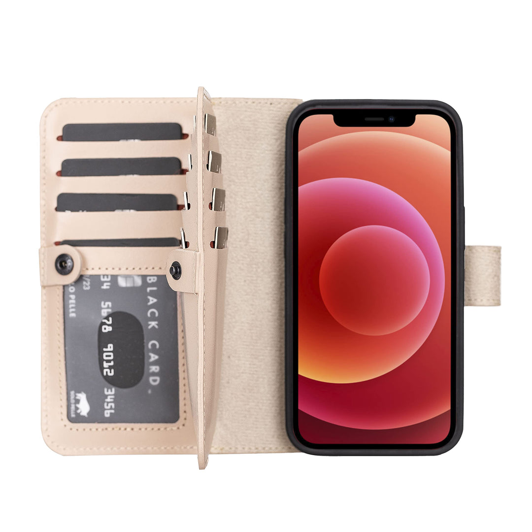 Solo Pelle Lederhülle kompatibel für iPhone 13 Pro in 6.1 Zoll abnehmbare Hülle (2in1) Harvard Doubl