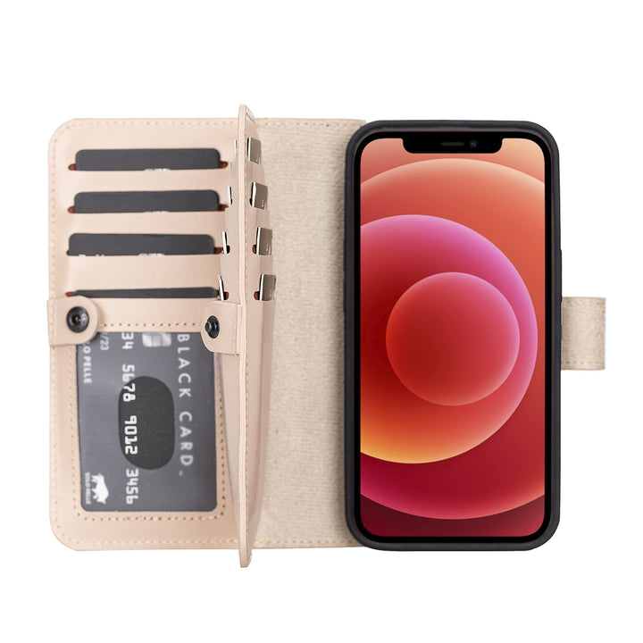 Solo Pelle Lederhülle kompatibel für iPhone 13 Pro in 6.1 Zoll abnehmbare Hülle (2in1) Harvard Doubl