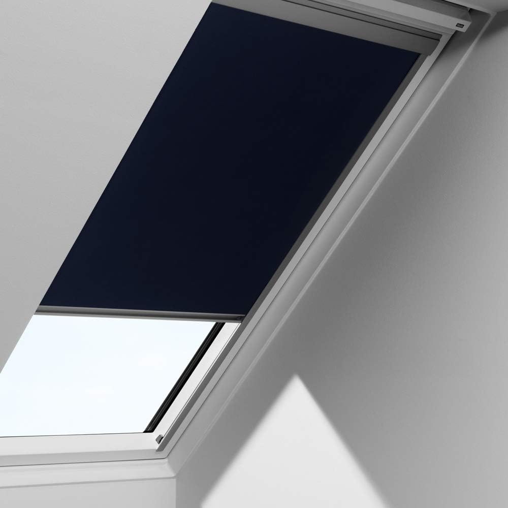 VELUX Orignal Verdunkelungsrollo DKL 204 1100S/Bedienart : Manuell/Farbe : Uni Dunkelblau/Fenstergrö