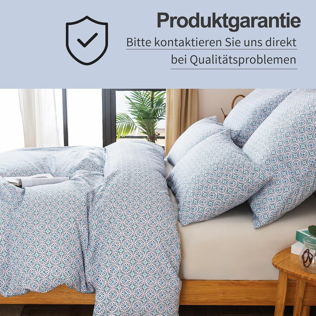 HENGWEI Blau Bettwäsche 135x200 2teilig Set Extraweiches Warm Bettwäsche-Sets für Einzelbett Hochwer