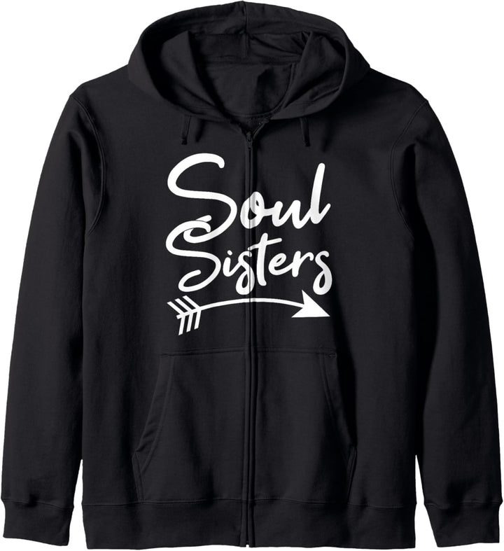 Soul Sisters Beste Freundin Freundschaft Sprüche BFF Kapuzenjacke