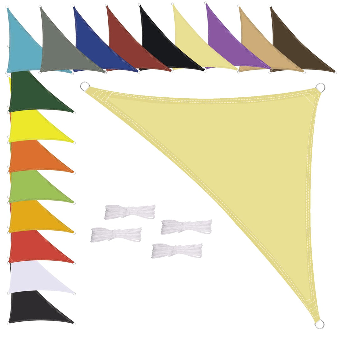 MENGH Sonnensegel Wasserdicht Dreieck, wetterbeständig, Premium Polyester, Viele Längen und Breiten