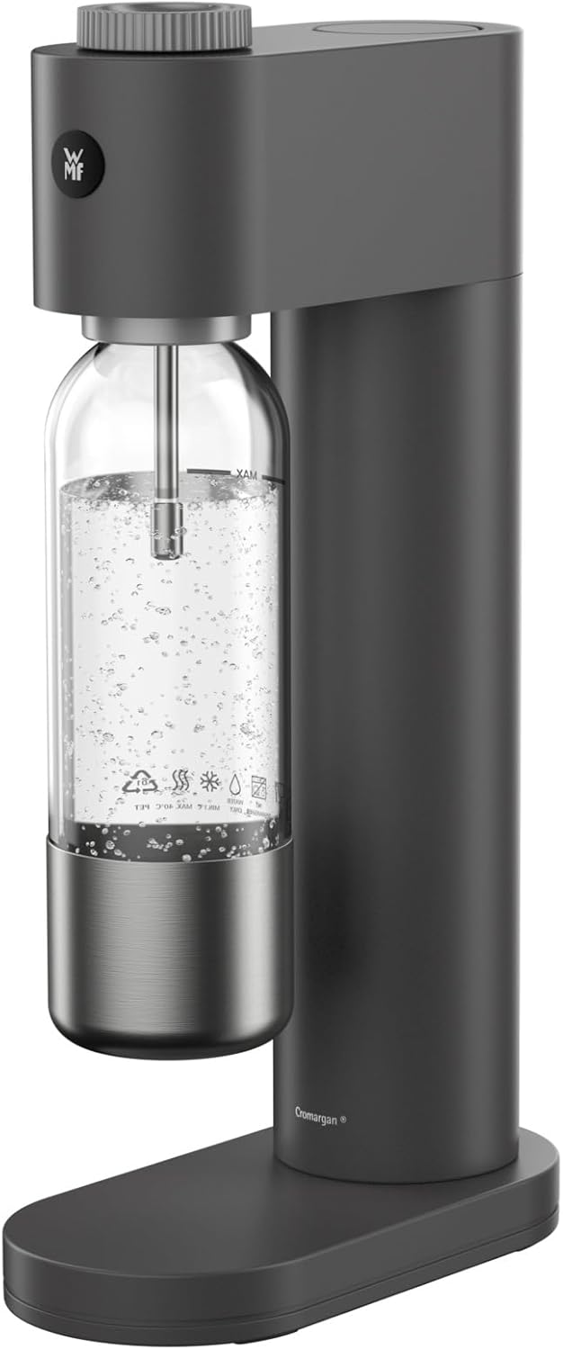 WMF Element One Wassersprudler – vollautomatische Edelstahl Sprudelmaschine mit 3 Graden, platzspare