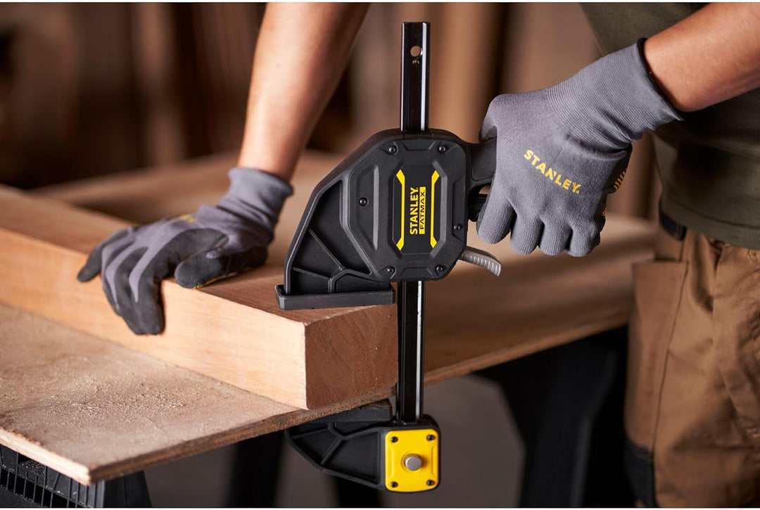Stanley FatMax Einhandzwinge Extralang FMHT0-83238 (410mm Schienen-Länge, 270kg Spannkraft, verwindu
