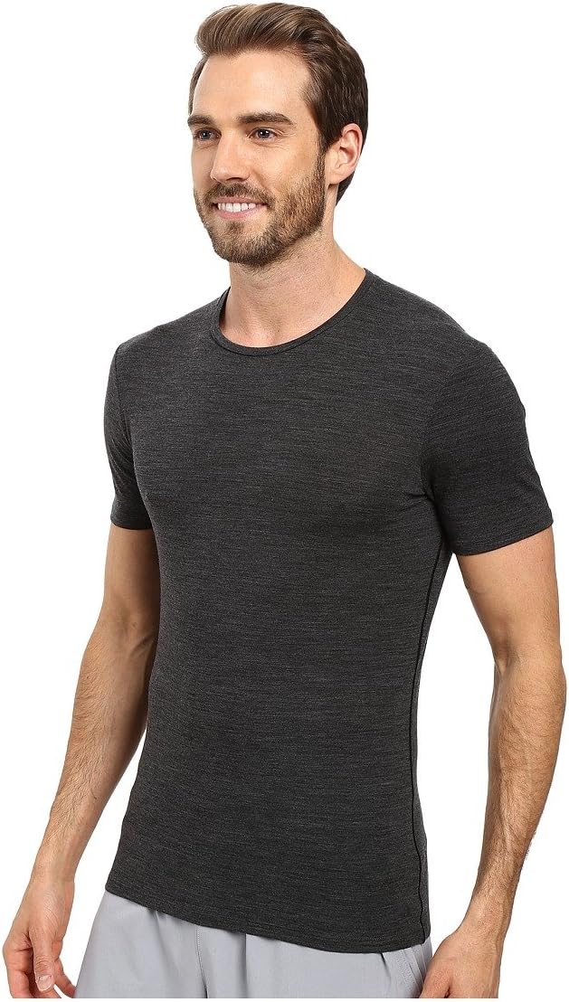 Icebreaker Herren Anatomica Crewe T-Shirt - Funktionsshirt Herren - Merinowolle Unterwäsche XXL Jet