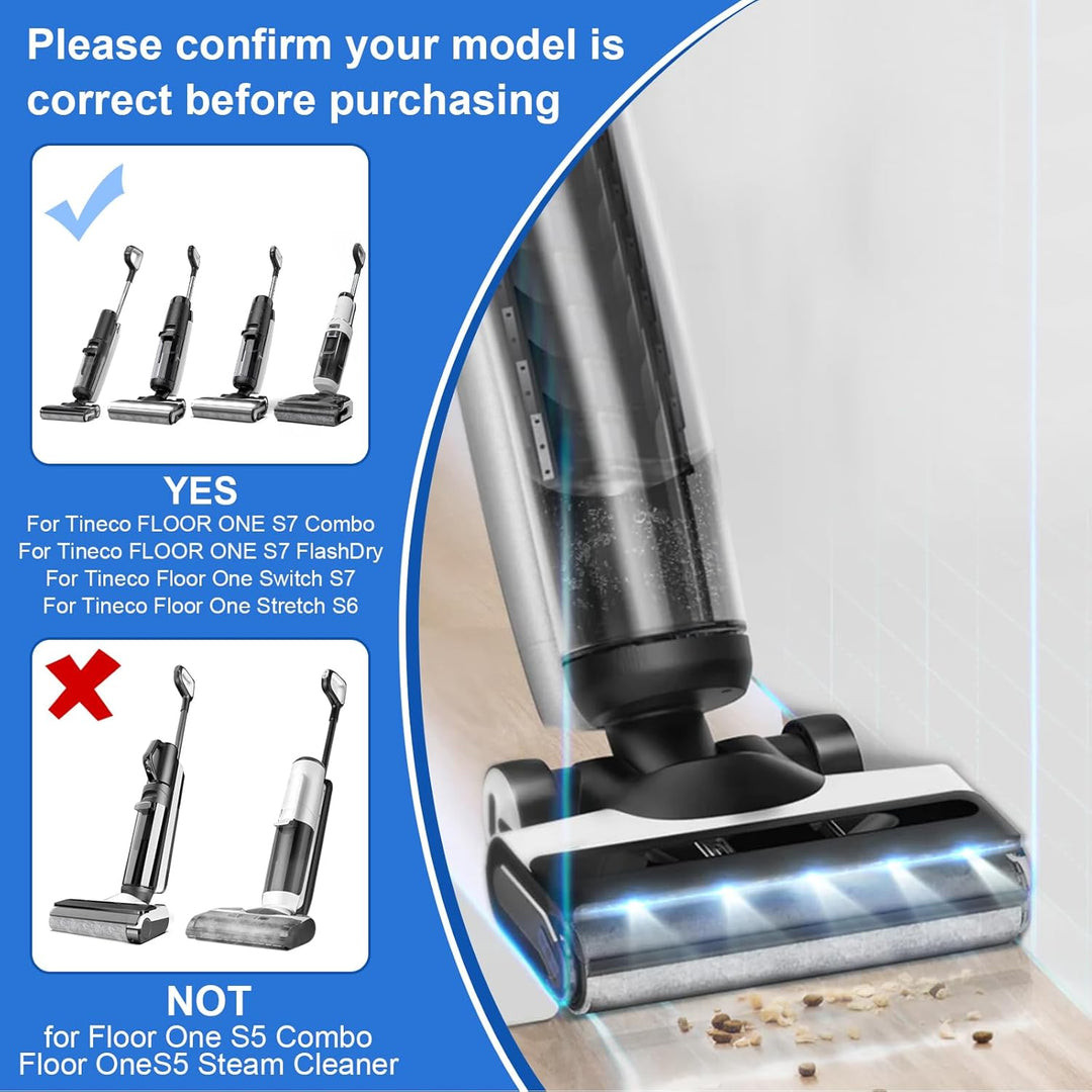 Fixbetter Ersatzbürstenrolle und HEPA-Filter Zubehör für Tineco FLOOR ONE S7 Combo / S7 Flashdry/SWI