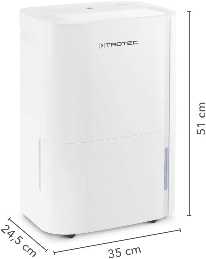 TROTEC Luftentfeuchter elektrisch TTK 54 E – Leistung 18 L/Tag – Fläche 40 m² / 100 m³ – mit Autoabs