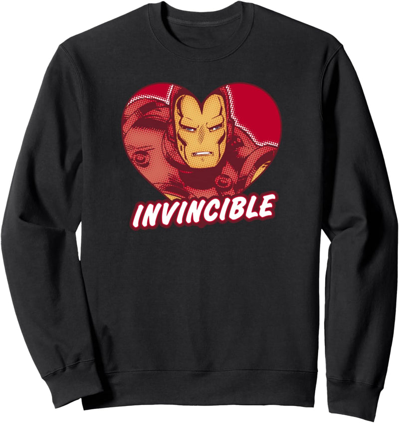 Marvel Iron Man Invincible Heart Shaped Portrait Sweatshirt