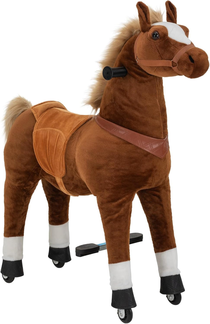Miweba Pony Amadeus | Reitpferd auf Rollen - Pferd für Kinder - Schaukelpferd - Schaukeltier - Kusch