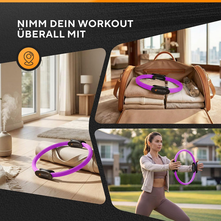 MANTRA SPORTS Pilates Ring Fit Fitness Ring Beckenbodentrainer für Frau &amp; Männer, Beckenboden Traini